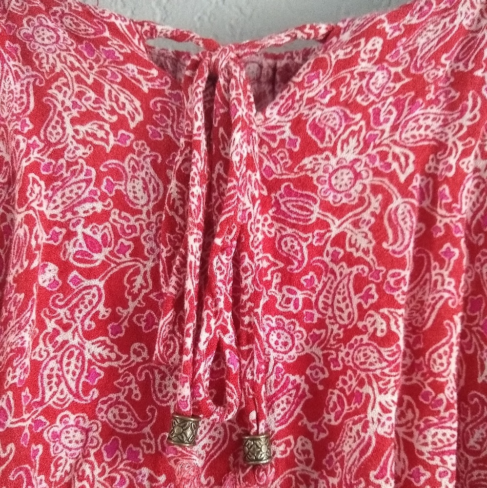 Red Patterned Dress - Picture 5 of 6
